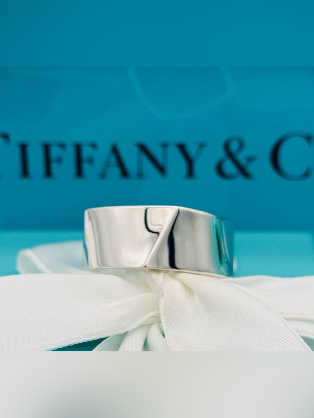 Tiffany & Co Retired SS Gehry Wide Band Torque Ring Size 12.75 VGUC